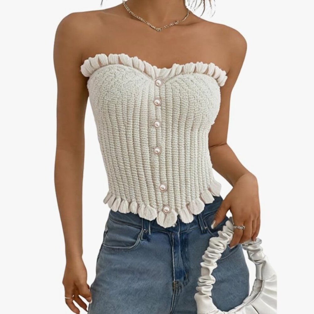 Pearl Strapless Top